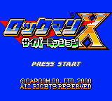 Rockman X: Cyber Mission title screen for GameBoy Color